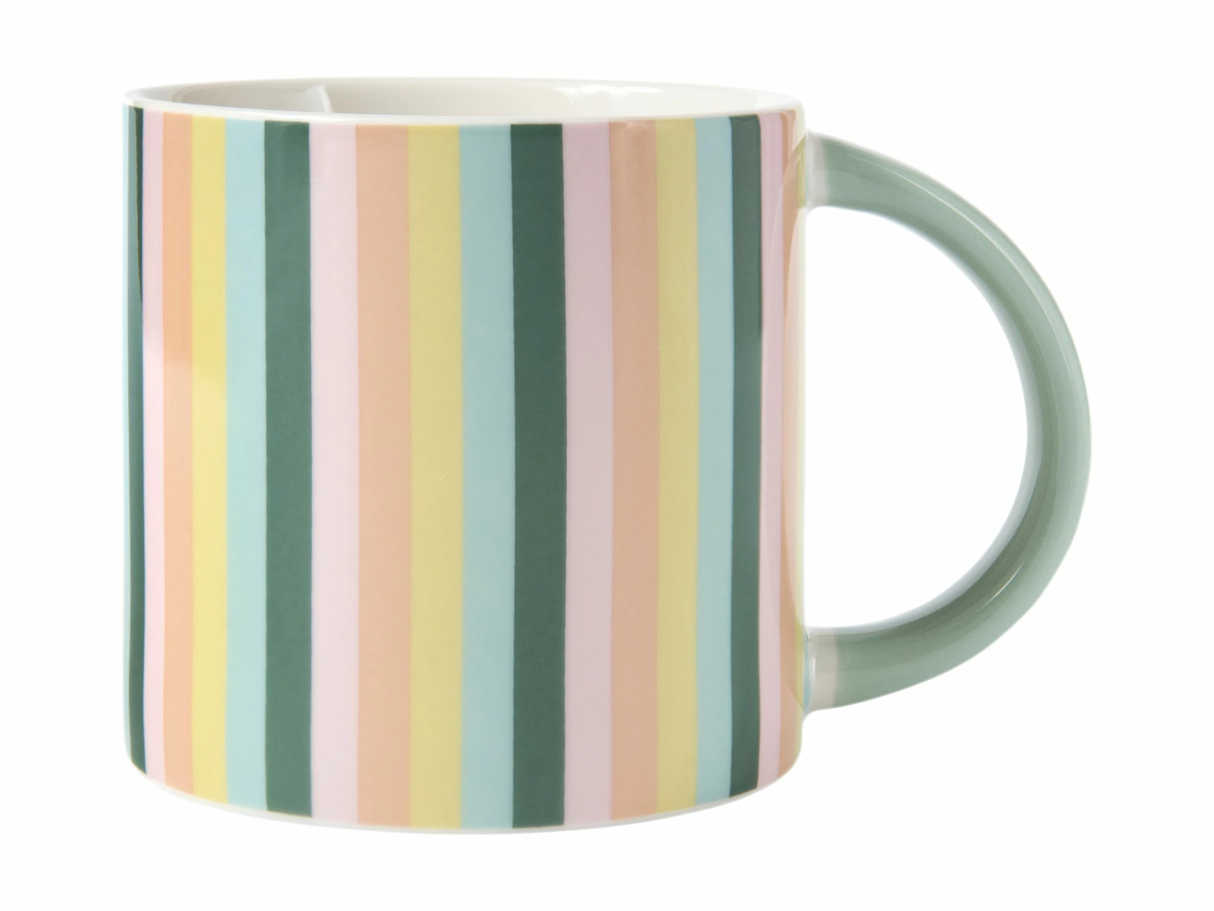 Power Pop Stripes Mug 400ML Sage 3 Power Pop Stripes Mug 400ML Sage