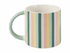 Power Pop Stripes Mug 400ML Sage 7 Power Pop Stripes Mug 400ML Sage -Dinnerware shop DI0418 SIDE