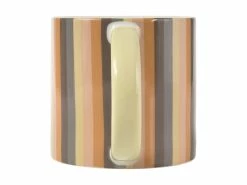 Power Pop Stripes Mug 400ML Charcoal -Dinnerware shop DI0419 HANDLE