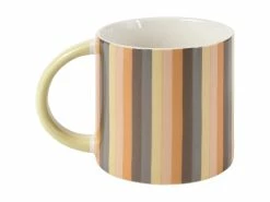 Power Pop Stripes Mug 400ML Charcoal -Dinnerware shop DI0419 SIDE