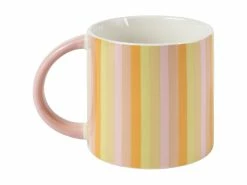 Power Pop Stripes Mug 400ML Rose 7 Power Pop Stripes Mug 400ML Rose -Dinnerware shop DI0420 SIDE