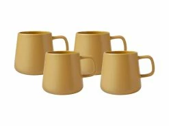 Blend Sala Mug 375ML Set Of 4 Mustard Gift Boxed
