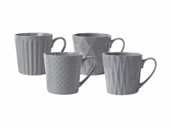 Nova Mug 380ML Set Of 4 Grey Gift Boxed