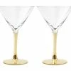 Everleigh Martini Glass 170ML Set Of 2 Gold Gift Boxed