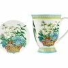 Gabby Malpas Jardin Mug & Coaster Set 300ML Orchid Gift Boxed -Dinnerware shop HV0383