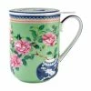 Gabby Malpas Jardin Mug With Infuser 340ML Camelia Gift Boxed -Dinnerware shop HV0388