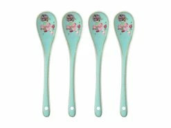 Gabby Malpas Jardin Teaspoon Set Of 4 Poppy Gift Boxed