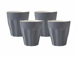 Blend Sala Latte Cup 265ML Set Of 4 Charcoal Gift Boxed