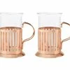 Blend Colombia Glass With Frame 250ML Set Of 2 Rose Gold Gift Boxed