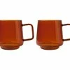 Blend Sala Glass Mug 400ML Set Of 2 Amber Gift Boxed -Dinnerware shop LQ0074