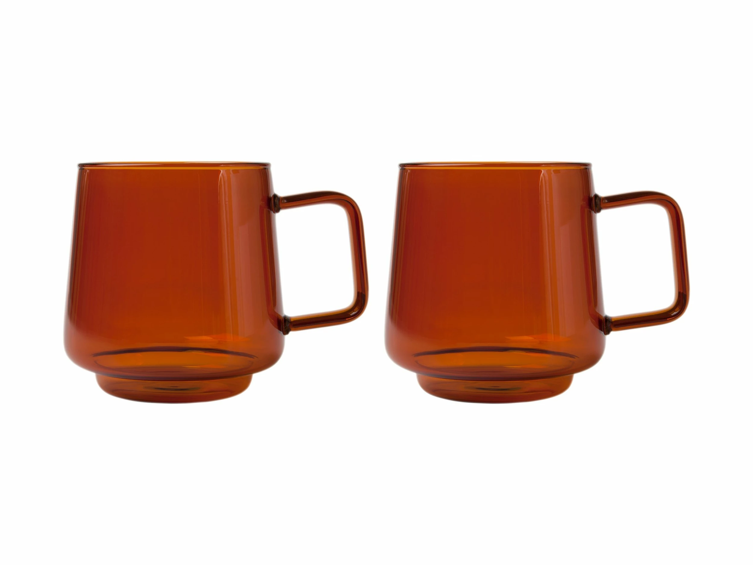 Blend Sala Glass Mug 400ML Set Of 2 Amber Gift Boxed 3 Blend Sala Glass Mug 400ML Set Of 2 Amber Gift Boxed