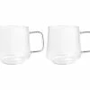 Blend Sala Glass Mug 400ML Set Of 2 Clear Gift Boxed -Dinnerware shop LQ0076