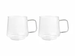 Blend Sala Glass Mug 400ML Set Of 2 Clear Gift Boxed