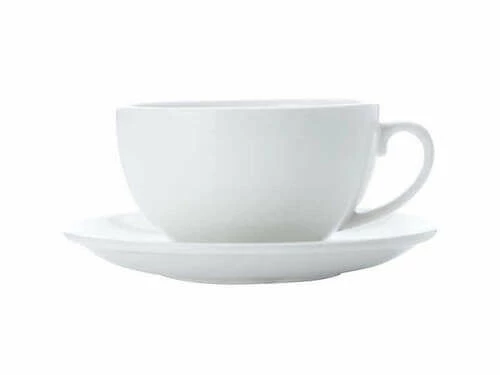 White Basics Cappuccino Cup & Saucer 320ML 4 White Basics Cappuccino Cup & Saucer 320ML - Image 2