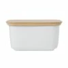 White Basics Butter Dish Bamboo Lid 16x11x9cm -Dinnerware shop aw0203