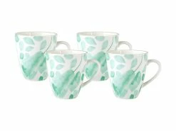 Giverny Coupe Mug Set Of 4 350ML Green Gift Boxed