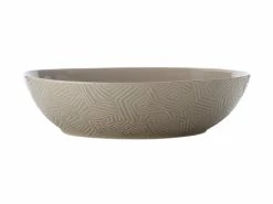 Dune Oval Serving Bowl 32x27cm Taupe Gift Boxed