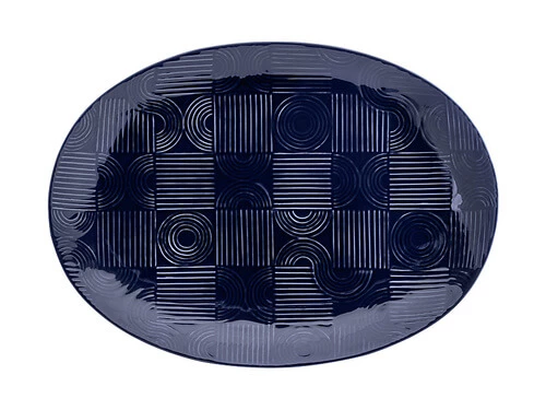 Arc Oval Platter 41x30cm Indigo Blue Gift Boxed 3 Arc Oval Platter 41x30cm Indigo Blue Gift Boxed