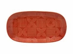 Arc Oblong Platter 33x18cm Terracotta Gift Boxed