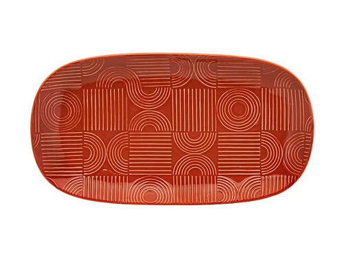 Arc Oblong Platter 33x18cm Terracotta Gift Boxed 3 Arc Oblong Platter 33x18cm Terracotta Gift Boxed