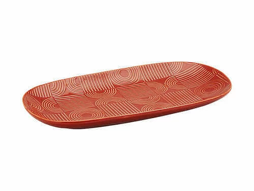 Arc Oblong Platter 33x18cm Terracotta Gift Boxed 4 Arc Oblong Platter 33x18cm Terracotta Gift Boxed - Image 2