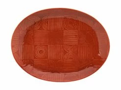 Arc Oval Platter 36x27cm Terracotta Gift Boxed