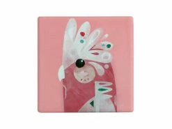Pete Cromer Ceramic Square Tile Coaster Galah 9.5cm