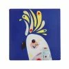 Pete Cromer Ceramic Square Tile Coaster Cockatoo 9.5cm -Dinnerware shop du0091