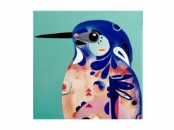 Pete Cromer Ceramic Square Trivet 20cm Azure Kingfisher