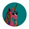 Mulga The Artist Ceramic Round Coaster 10.5cm Unicorn -Dinnerware shop du0188 v2