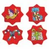 Donna Sharam Wonderland Star Shape Coaster 10.5cm Set Of 4 Red 2 Donna Sharam Wonderland Star Shape Coaster 10.5cm Set Of 4 Red -Dinnerware shop du0196