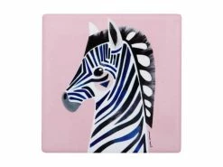 Pete Cromer Wildlife Ceramic Square Coaster 9.5cm Zebra -Dinnerware shop du0225 2
