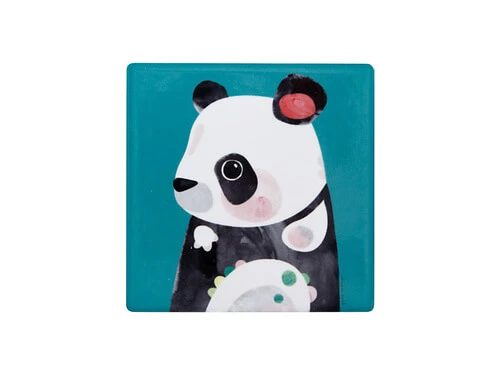 Pete Cromer Wildlife Ceramic Square Coaster 9.5cm Panda 3 Pete Cromer Wildlife Ceramic Square Coaster 9.5cm Panda
