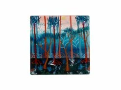 Melanie Hava Jugaig-Bana-Wabu Ceramic Square Coaster 10cm Cassowaries