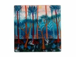 Melanie Hava Jugaig-Bana-Wabu Ceramic Square Coaster 10cm Cassowaries -Dinnerware shop du0247 2