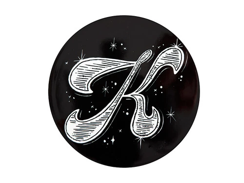 The Letterettes Ceramic Round Coaster 10.5cm K Gift Boxed"" 3 The Letterettes Ceramic Round Coaster 10.5cm K Gift Boxed""