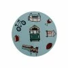 Megan McKean Cities Ceramic Round Coaster 10.5cm Melbourne -Dinnerware shop du0306