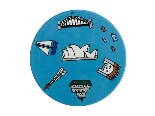 Megan McKean Cities Ceramic Round Coaster 10.5cm Sydney 4 Megan McKean Cities Ceramic Round Coaster 10.5cm Sydney - Image 2