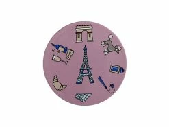 Megan McKean Cities Ceramic Round Coaster 10.5cm Paris