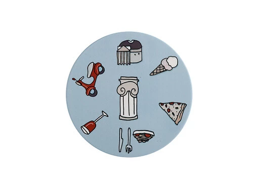 Megan McKean Cities Ceramic Round Coaster 10.5cm Rome 3 Megan McKean Cities Ceramic Round Coaster 10.5cm Rome