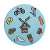 Megan McKean Cities Ceramic Round Coaster 10.5cm Amsterdam -Dinnerware shop du0380