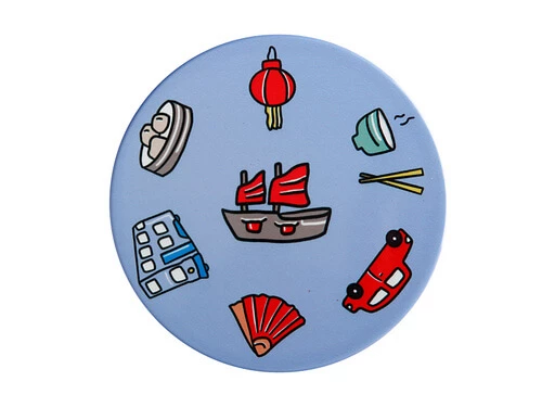 Megan McKean Cities Ceramic Round Coaster 10.5cm Hong Kong 3 Megan McKean Cities Ceramic Round Coaster 10.5cm Hong Kong