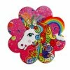 Donna Sharam Rainbow Jungle Ceramic Flower Coaster 10cm Rainbow Unicorn -Dinnerware shop du0389