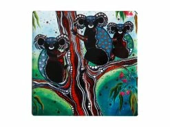 Melanie Hava Journeys Ceramic Coaster 10cm Koalas