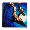Melanie Hava Journeys Ceramic Coaster 10cm Whales -Dinnerware shop du0396