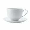 White Basics Diamonds Tea Cup & Saucer 220ML