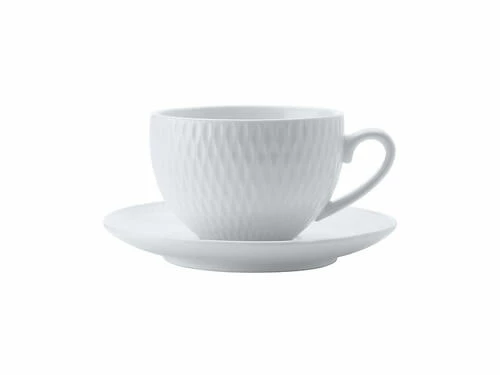 White Basics Diamonds Demi Cup & Saucer 90ML 3 White Basics Diamonds Demi Cup & Saucer 90ML