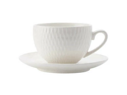 White Basics Diamonds Demi Cup & Saucer 90ML 5 White Basics Diamonds Demi Cup & Saucer 90ML - Image 3