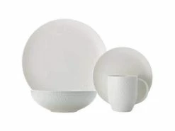 White Basics Diamonds Dinner Set 16 Piece -Dinnerware shop dv0032 1