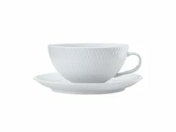 White Basics Diamonds Tea Cup & Saucer Low 250ML